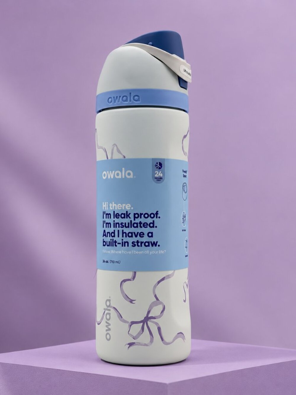 Owala 24oz Water Bottle Leakproof Insulated Straw Bottle